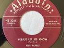 FIVE PEARLS: please let me know / real humdinger ALADDIN 7