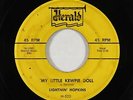 Blues R&B Rocker 45 - Lightnin' Hopkins - My Little Kewpie Doll - Herald