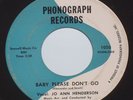 JO ANN HENDERSON Baby Please Don't Go 1957 R&B SOUL Phonograph Records 45 RPM