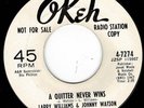 Larry Williams & Johnny Watson - A Quitter Never Wins - Okeh