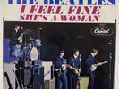 THE BEATLES OG VINYL Capitol Records #5327 PS 45 ( I FEEL FINE / SHE'S A WOMAN )