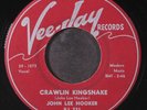 JOHN LEE HOOKER: crawlin kingsnake / hobo blues VEE-JAY 7