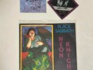 Black Sabbath Neon Knights UK 45 w/Heaven & Hell 2007 signed ticket and pass.