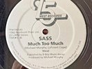 SASS Much too much Original 25 WEST RECORD 1982  SOUL FUNK BOOGIE MINT