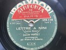 78 RPM - Jeanne MANET with WEENO & ROBERTO - Letter to Nini - POLYDOR 590118