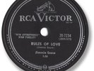 Rare 1958 JIMMIE SNOW Rockabilly 78 RPM Record. Rules of Love