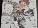 CROWDED HOUSE GRAVITY STAIRS SIGNED/AUTOGRAPH GATEFOLD CLOUDY BLUE VINYL LP
