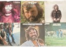 Kris Kristofferson 6 LPs: Silver Tongue Devil, Me & Bobby McGee +4 VG+-XLNT