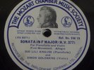 LILL KRAUS - SIMON GOLDBERG / MOZART sonata K 377 / PARLOPHONE