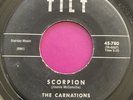 THE CARNATIONS Scorpion/Fireball Mail TILT 45-780 RARE Surf/Garage 45 VG(+)