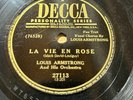 Louis Armstrong - La Vie En Rose / C'est Si Bon - DECCA 78 RPM