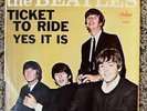THE BEATLES - TICKET TO RIDE - 45rpm RECORDS AND PICTURE SLEEVE - CAPITOL