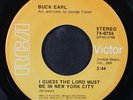 BUCK EARL: joy / i guess the lord must be in new york city RCA 7