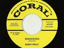 Rock & Roll 45 - Buddy Holly - Reminiscing - Coral VG++
