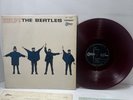 THE BEATLES HELP RED LP VINYL 1965 Japan ODEON OP-7387 1ST Press W/Poster VG+/G+