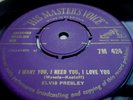 Elvis Presley HMV 45 I want you, I need you,  love you My baby left me  ex