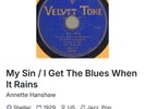 Velvet Tone 78rpm Tripple Bunddle  Annette Hanshaw/Tommy Weir