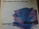 JEAN-CLAUDE & LUCETTE GERARD / BRAHMS sonata for 2 pianos / PRIVATE