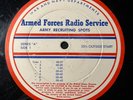 Armed Forces Radio Services ARMY RECRUITING SPOTS  16” TRANSCRIPTION WWII DISC