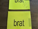 SIGNED CHARLI XCX BRAT CLEAR PINK SPLATTER VINYL WITH SIGNED PRINT/LYRICS