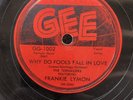 78 RPM Why Do Fools Fall In Love Please Be Mine Frankie Lymon Gee GG-1002