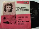 Very rare Wanda Jackson EP Mean Mean Mean Capitol Sweden VG+/VG+