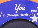 (2) BEATLES GEORGE HARRISON RARE PROMO '75 MONO YOU APPLE P1844 & PICTURE SLEEVE