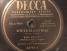 BING CROSBY White Christmas / God Rest Ye Merry Gentlemen - Decca 78 rpm - VG+