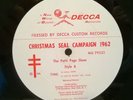 CHRISTMAS SEALS 1962 Decca Custom Dean Martin / Patti Page shows NICE