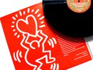 ORIGINAL 1987 KEITH HARING POSTER & CHRISTMAS VINYL LP NM RARE