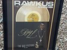 Big L Lamont 500,000 sold Gold Record Wood Framed Rawkus RIAA Certified