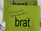 Charli XCX - BRAT Clear Pink Splattered VINYL LP + SIGNED ART CARD (VON DUTCH)