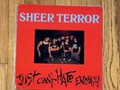 Sheer Terror  Just Can't Hate Enough LP RED VINYL Starving Missile 1989 Madball