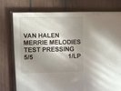Van Halen Test Pressing Rare White Label Promo Merrie Melodies Record Vinyl