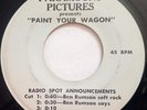 Paint Your Wagon Radio Spot Announcements 45 rpm Paramount Pictures