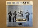 The BEATLES MICHELLE / GIRL 45 — Norway BLUE Picture Sleeve Vinyl 7