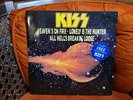 VINTAGE KISS - HEAVEN’S ON FIRE/LONELY IS THE HUNTER 12” VERX-12 LP  W/ POSTER