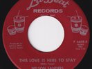 NELSON SANDERS This Love Is Here To Stay BRUTAL northern soul 45 deep soul HEAR