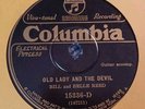Columbia 15336D Bill & Belle Reed OLD LADY AND THE DEVIL 78 rpm Country