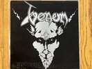 Venom Black Metal LP Neat Records UK 1982 w poster Motorhead Metallica Slayer