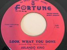 Rare 45 Fortune-549 (Pink) R&B/Doowop Arlando King/Earthquakes Look What YOU