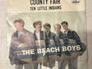 Rare Surf Beach Boys 45 Picture Sleeve Ten Little Indians/County Fair CAPITOL