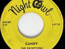 EXCEPTIONS Candy / Nitty Critty Night Owl Obscure WI Garage Sweet Soul 45 HEAR