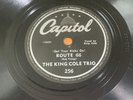 ROUTE 66   NAT KING COLE TRIO   EVERYONE IS SAYIN' HELLO AGAIN CAPITOL 78 RPM A1