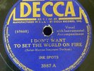 THE INK SPOTS  I Don't Want to Set the World on Fire - 1941 1st Press Decca 78 V