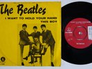 BEATLES I Want To Hold Your Hand RARE Sweden 45 YELLOW VARIANT swedish RED LABEL