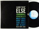 Cannonball Adderley - Somethin' Else LP - Blue Note Mono DG RVG Ear W 63rd VG+