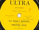 Preston Love : Ali baba's boogies / That's all right baby 78 rpm ULTRA RECORDS