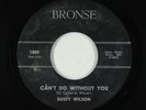 Northern Soul 45 - Dusty Wilson - Can't Do Without You - Bronse