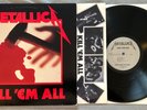 METALLICA KILL ‘EM ALL 1st PRESS LP 1983 MEGAFORCE,TESTED,VPI CLEAN,ride,puppets